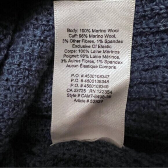 Aritzia * Wilfred Free 100% Italian merino wool Bianca Dress Sweater dress blue - Picture 5 of 16